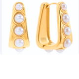 Jess Pearl Huggie Earrings