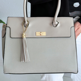 Square Handbag with Wallet and Tassle Charm