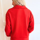 Half Zip Popover Long Sleeve Top