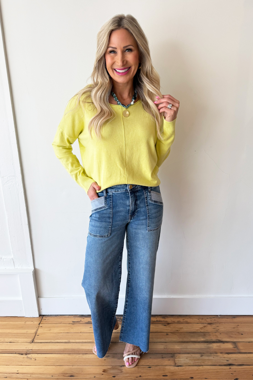 Center Seam Boat Neck Sweater - The 308 Boutique