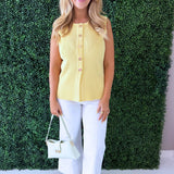 Meg High Rise Front Pin Tuck Hem Wide Leg