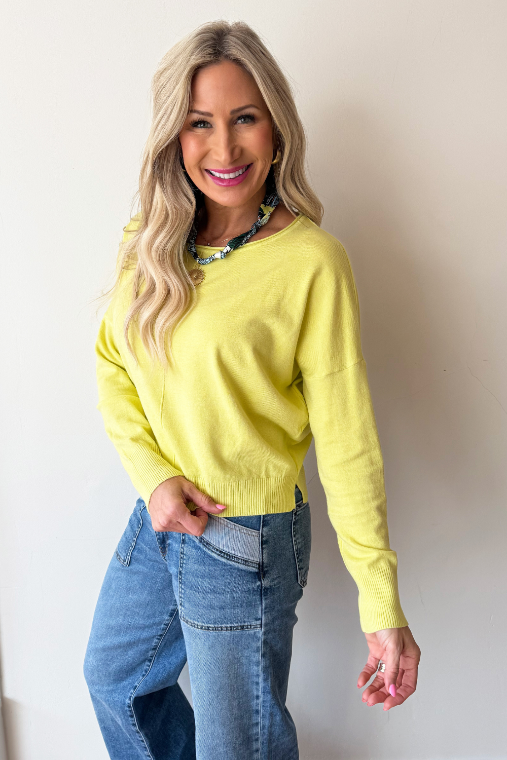 Center Seam Boat Neck Sweater - The 308 Boutique