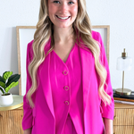 Recycled Shirred Sleeve Blazer - The 308 Boutique