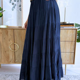 Multi Tier Slub Shimmer Skirt