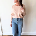 Center Seam Boat Neck Sweater - The 308 Boutique