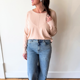 Center Seam Boat Neck Sweater - The 308 Boutique