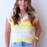 Color Striped Ponte Polo Sweater - The 308 Boutique