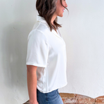 Short Sleeve Camp Collar Woven Blouse - The 308 Boutique