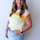 Color Striped Ponte Polo Sweater - The 308 Boutique