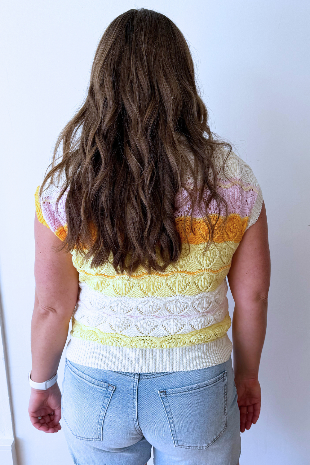 Color Striped Ponte Polo Sweater - The 308 Boutique