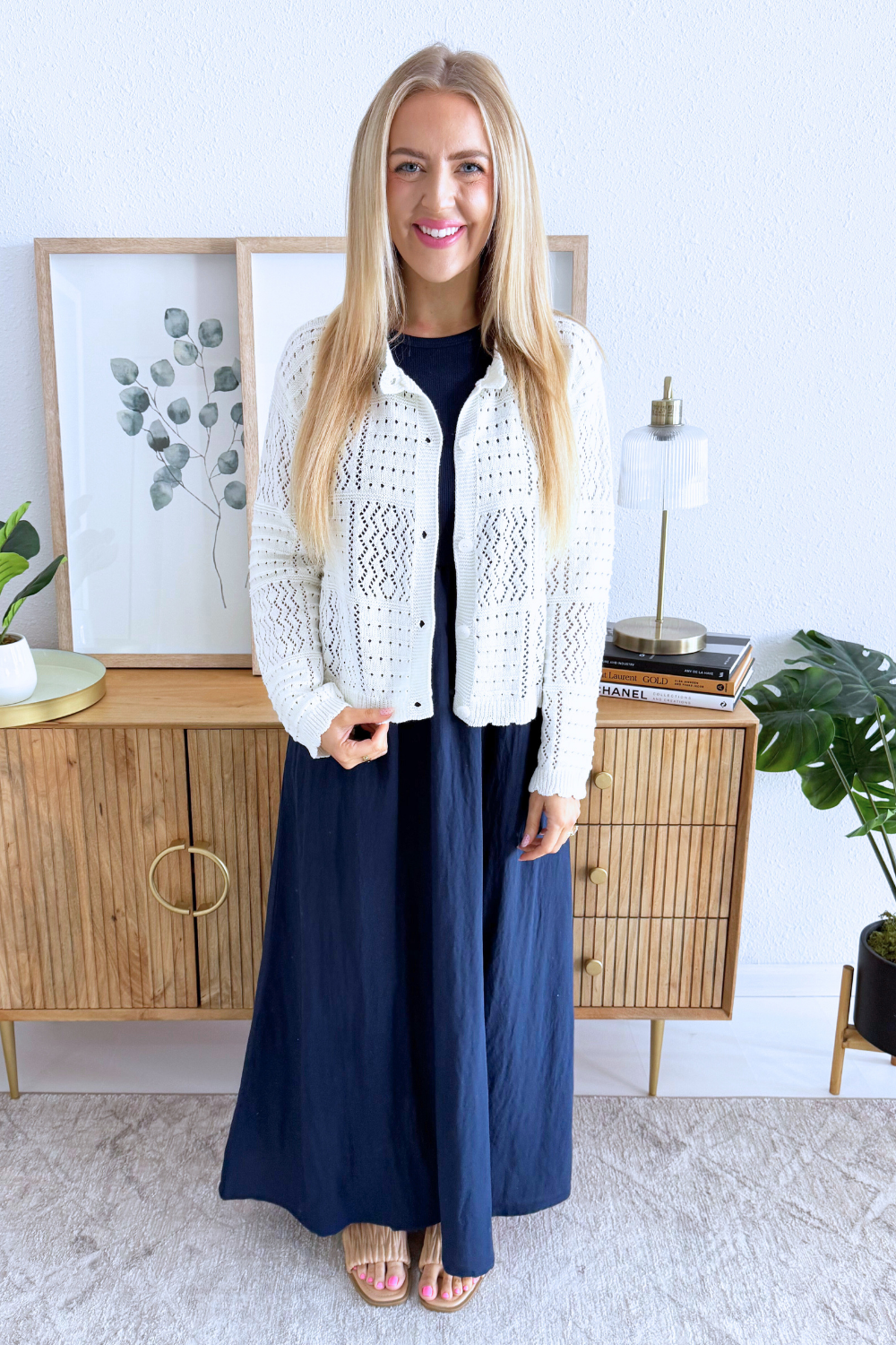 Open Light Quilt Knit Cardigan - The 308 Boutique