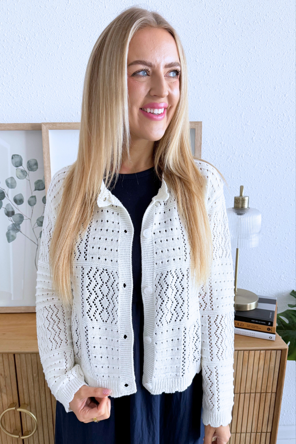 Open Light Quilt Knit Cardigan - The 308 Boutique