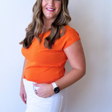 Relaxed Fit Short Sleeve V Neck Top - The 308 Boutique