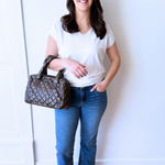 Relaxed Fit Short Sleeve V Neck Top - The 308 Boutique
