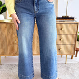 Maya High Rise Fab Ab Wide Leg Back Darts Wide Hem