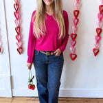 Pattie High Rise Straight Leg Back Darts 5 Pockets - The 308 Boutique