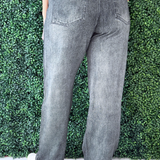 Faux Denim Track Pants - The 308 Boutique