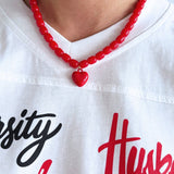 Tyler Beaded Necklace w/ Heart Charm