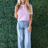 High Waisted Wide Leg Denim