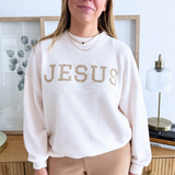 Cloudy Knit Jesus Long Sleeve Top