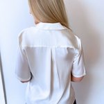 Short Sleeve Camp Collar Woven Blouse - The 308 Boutique