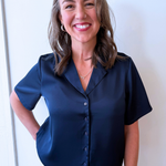 Short Sleeve Camp Collar Woven Blouse - The 308 Boutique