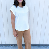Suede Wide Leg Pant