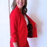 Recycled Shirred Sleeve Blazer