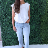 Kennedy Crop Straight w/ Wide Hem & Slit