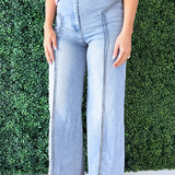 High Waisted Wide Leg Denim