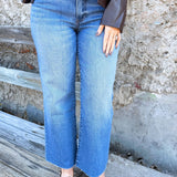 Charlotte High Rise Culottes with Raw Hem - The 308 Boutique