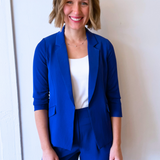 Recycled Shirred Sleeve Blazer