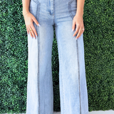 High Waisted Wide Leg Denim