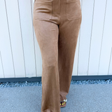 Suede Wide Leg Pant