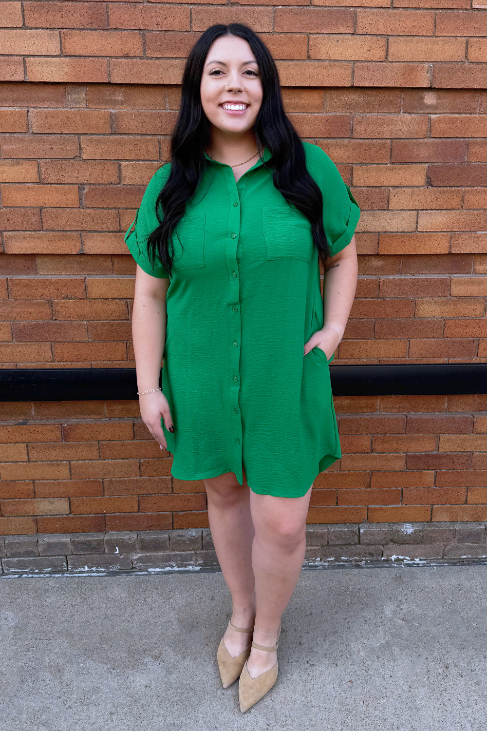 Drop Shoulder Button Up Woven Shirt Dress – The 308 Boutique Drop Shoulder Button Up Woven Shirt Dress – The 308 Boutique