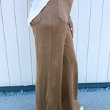 Suede Wide Leg Pant