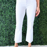Kelsey High Rise Ankle Flare With Raw Hem