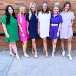 Drop Shoulder Button Up Woven Shirt Dress - The 308 Boutique