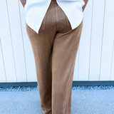Suede Wide Leg Pant