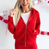 Full Zip Drawstring Hoodie