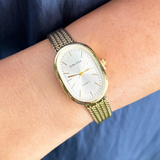 Retro Oval Stainless Steel Watch