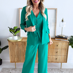 Recycled Shirred Sleeve Blazer - The 308 Boutique