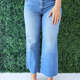 Charlotte High Rise Culottes with Raw Hem