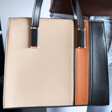 Small Two Tone Square Handbag
