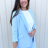 Recycled Shirred Sleeve Blazer
