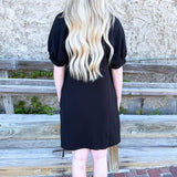 Short Sleeve Button Down Mini Dress w/ Pockets