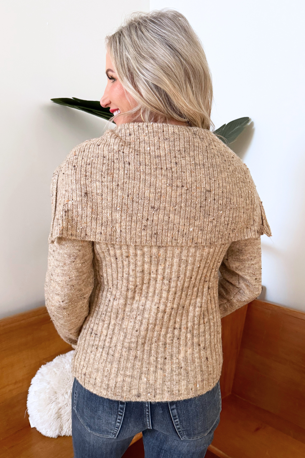 Freckled Yarn Sweater Cardigan - The 308 Boutique