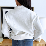 Fleece French Terry Half Zip Sweatshirt