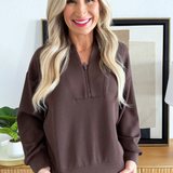 Modal Scuba Luxe Half Zip Jacket