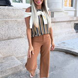 High Rise Crop Wide Leg